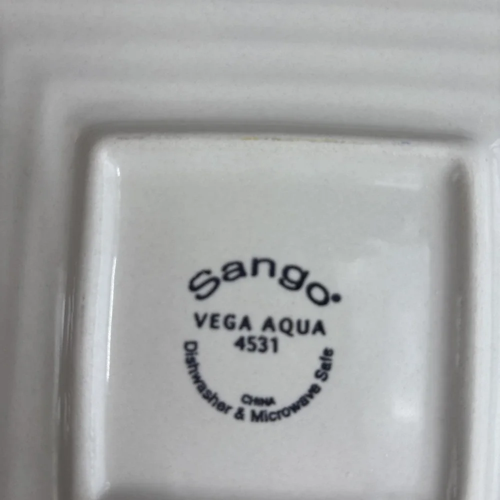 Sango Vega Aqua 4531 Square Dinner Plate 11
